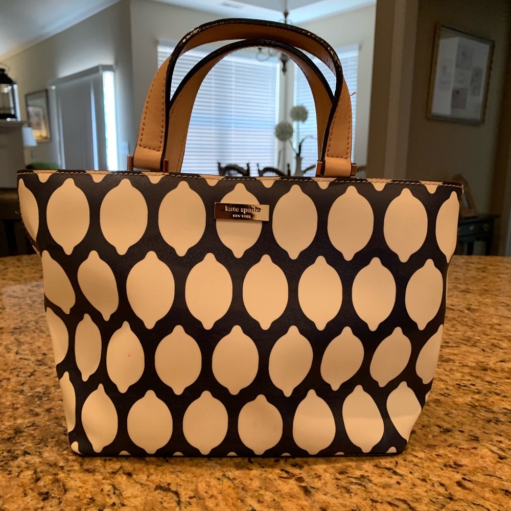 Navy and White print Kate Spade purse